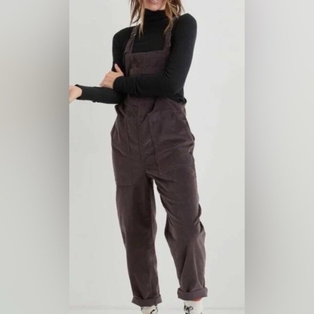 Aerie Overalls Dark Purple